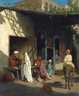 Louis-Emile Pinel De Grandchamp - Rue Animée Dans Un Souklouis-Emile Pinel De Grandchamp ; Bustling Street In A Souk ; Signed Lower Left ; Oil On Canvas, Unframed
