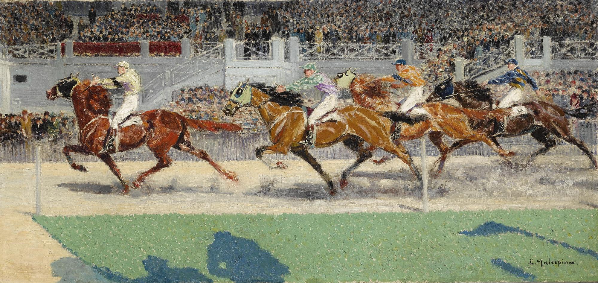 Louis-Ferdinand Malespina - Prix Du Président, Vincennes, 1928, Gagnant Cyclone A.M. Dupuis