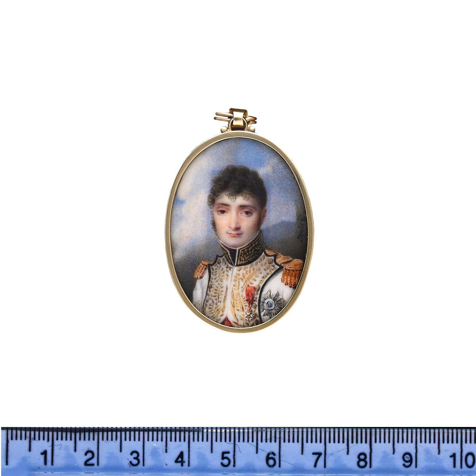 Louis François Aubry - A Portrait Miniature Of Jérôme Bonaparte