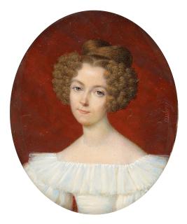 Louis Francois Aubry - Portrait of unknown lady