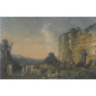 Louis-François Cassas - French Figures In Front Of The Gate Of Persecution, Ephesus