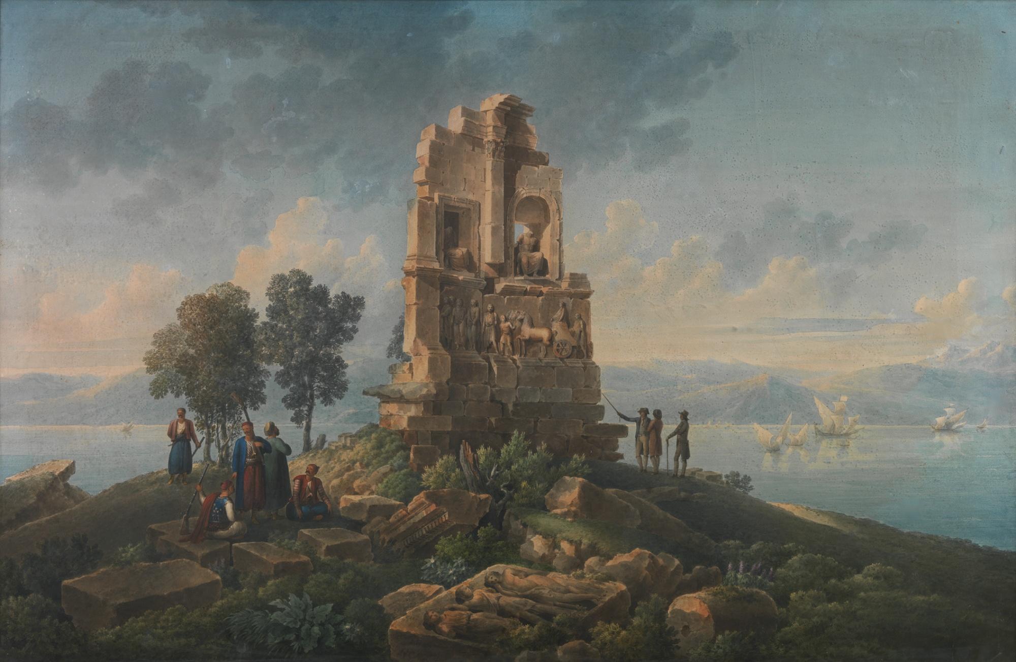 Louis-François Cassas - French the Philopappou Monument, Athens