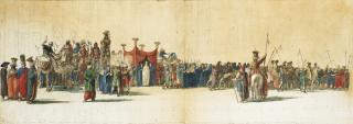 Louis-François Cassas - Un Cortège Nuptial Au Cairelouis-François Cassas ; Wedding March In Cairo ; Signed On The Reverse ; Pen, Watercolour And Lead Pencil On Paper