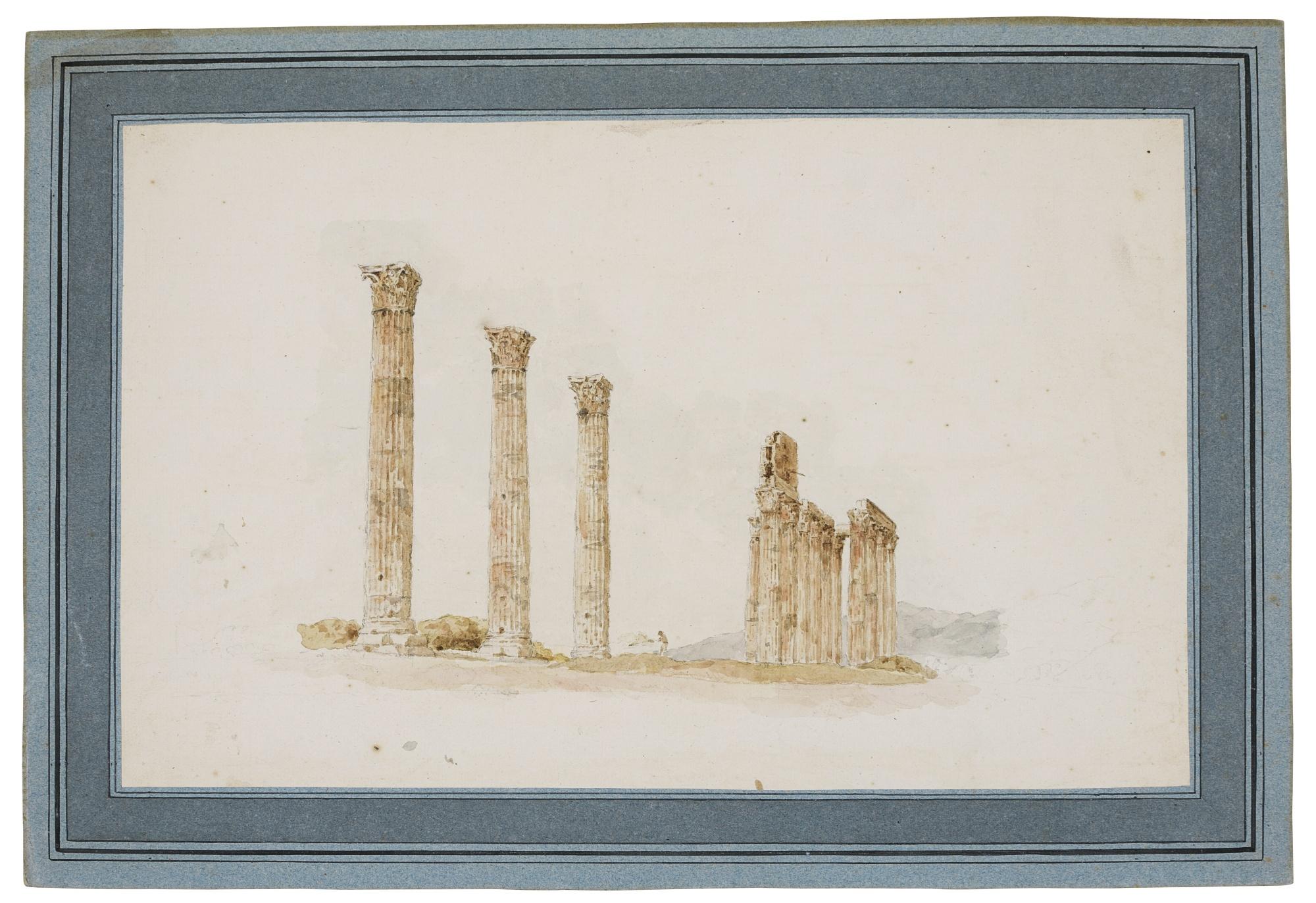 Louis François Sébastien Fauvel - Athens: The Temple Of Olympian Zeus, From The North