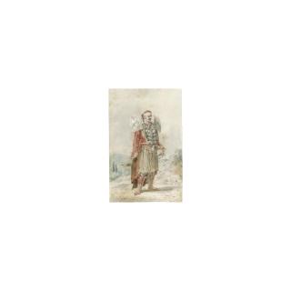 Louis François Sébastien Fauvel - Portrait Of A Turkish Man In A Ceremonial Costume