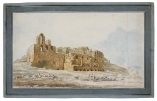 Louis François Sébastien Fauvel - The Odeon Of Herodius Atticus, On The South Side Of The Acropolis