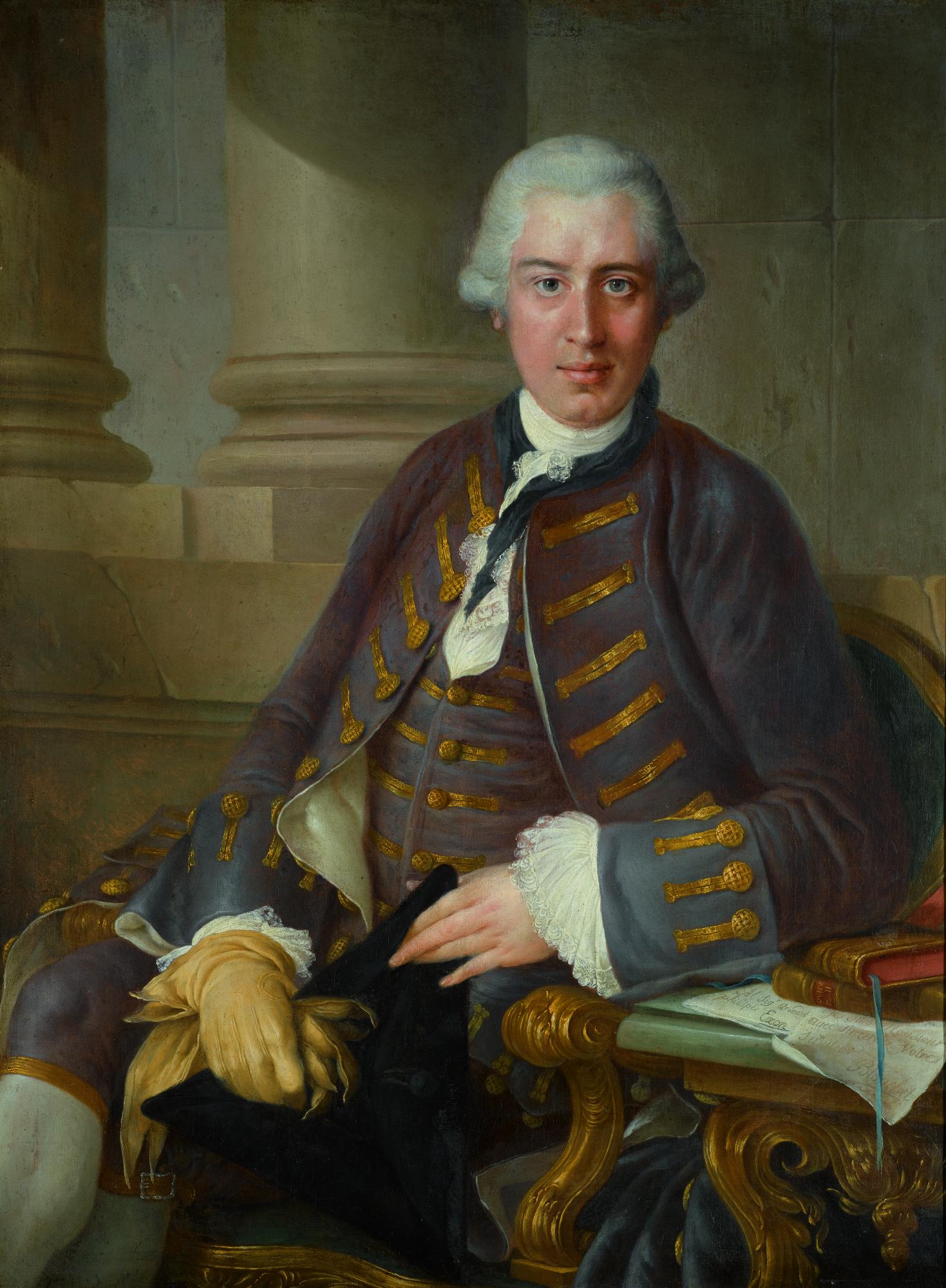 Louis-Gabriel Blanchet - Portrait Of A Gentleman, Probably Henry Arundell, 8Th Baron Arundell Of Wardour (1740–1808), Three-Quarter Length, Seated
