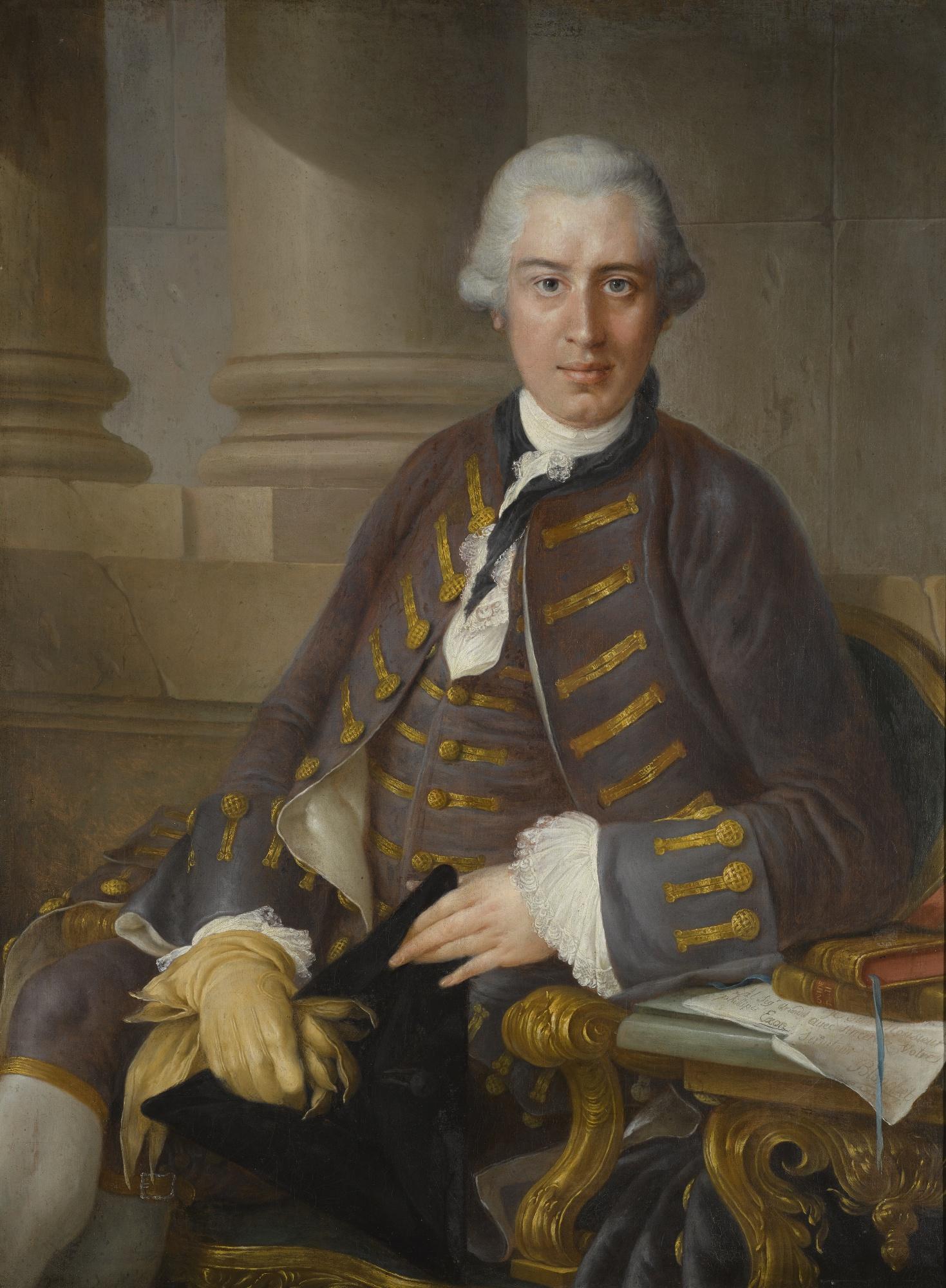 Louis-Gabriel Blanchet - Portrait Of A Gentleman, Probably Henry Arundell, 8Th Baron Arundell Of Wardour (1740–1808), Three-Quarter Length, Seated