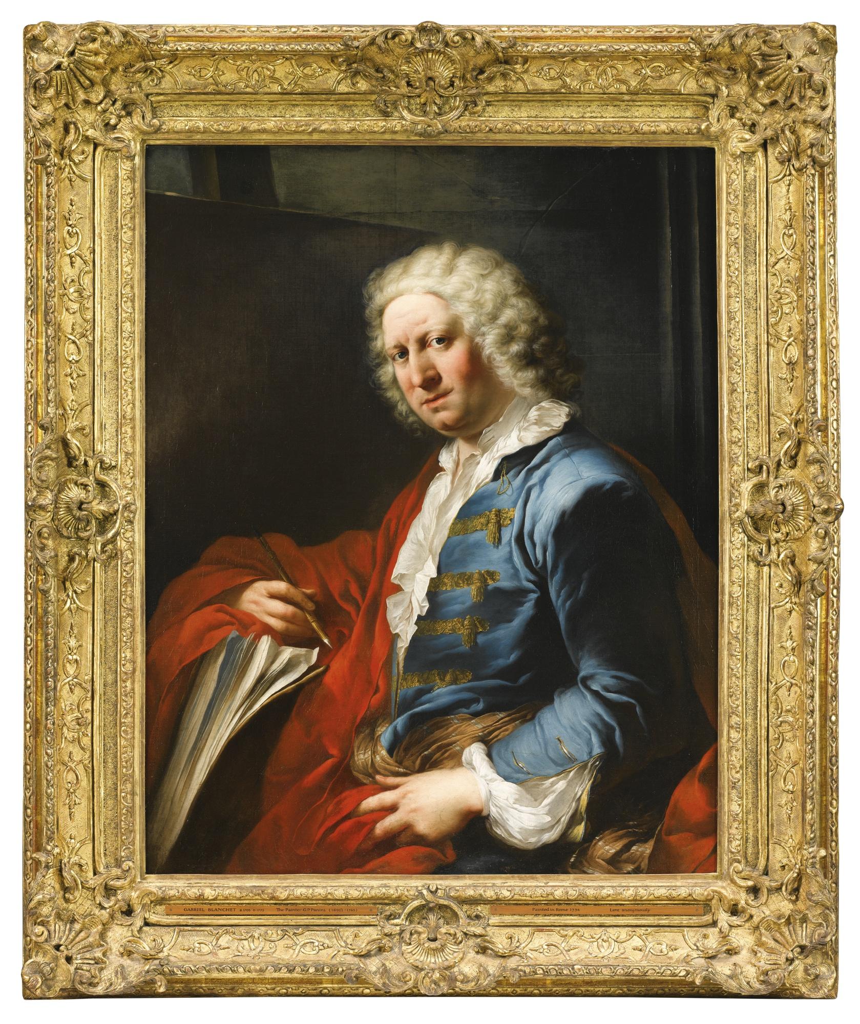 Louis-Gabriel Blanchet - Portrait Of The Artist Giovanni Paolo Panini (1691–1765)