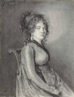 Louis-Gabriel-Eugène Isabey - A Seated Lady