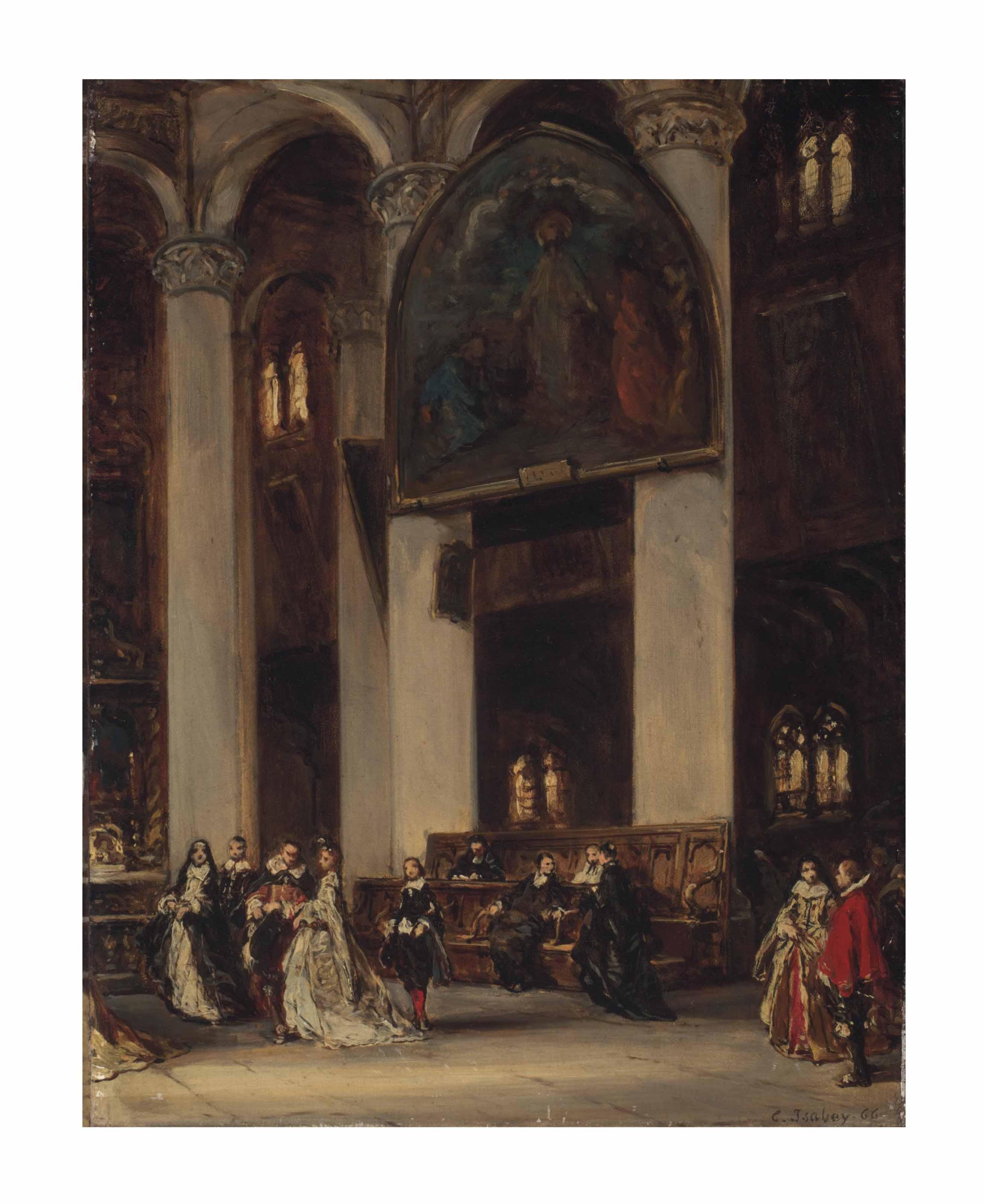 Louis-Gabriel-Eugène Isabey - Intérieur d\'église