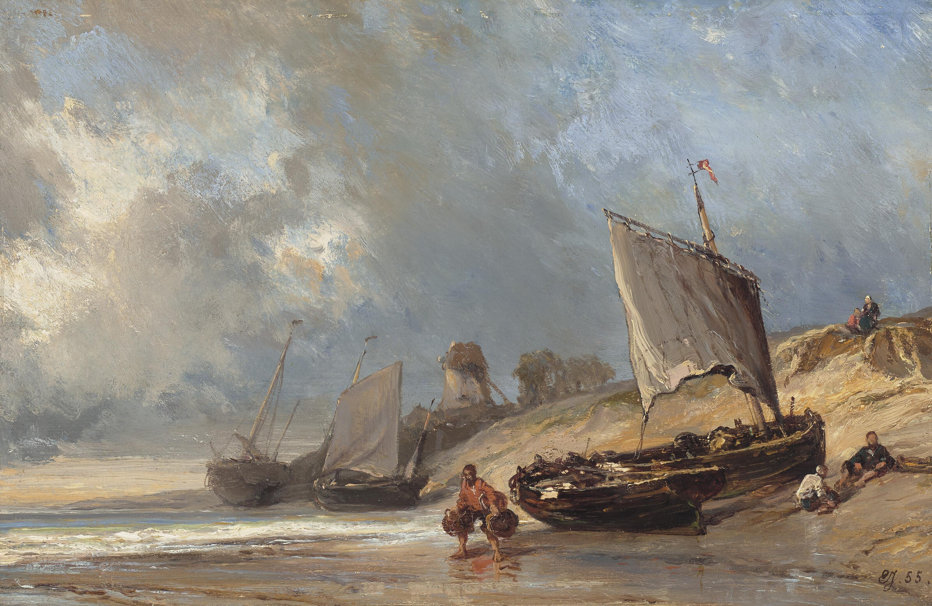 Louis-Gabriel-Eugène-Isabey - Pêcheurs à marée basse