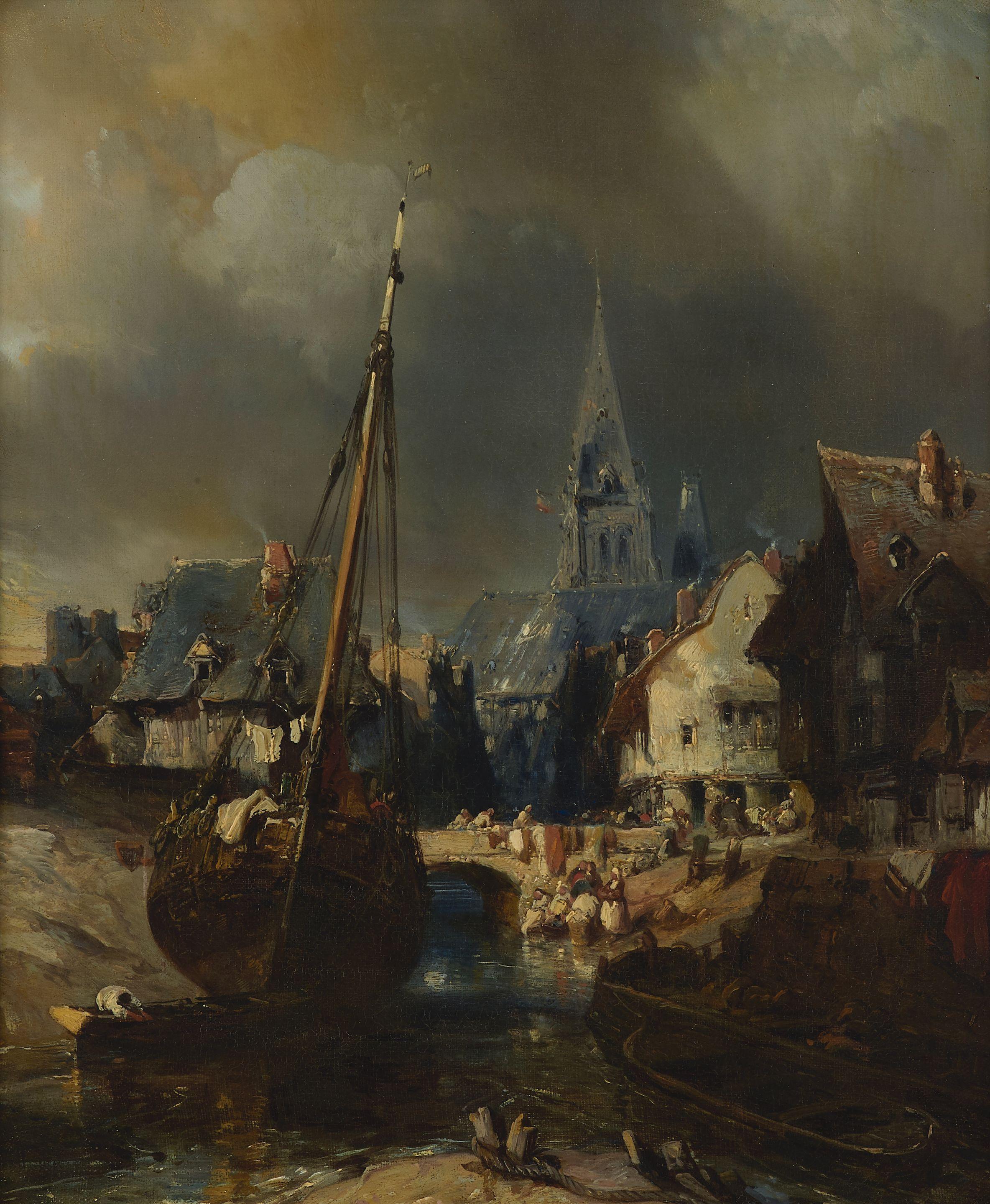 Louis Gabriel Eugène Isabey - Port de pêche