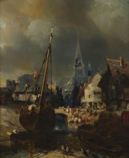 Louis Gabriel Eugène Isabey - Port de pêche
