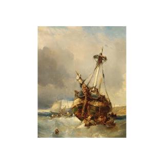 Louis-Gabriel-Eugène Isabey - Sailing Near The Coast