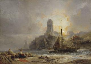 Louis-Gabriel-Eugène Isabey - Village de pêcheurs