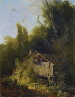 Louis Gabriel Moreau - Le Vieux Moulinlouis Gabriel Moreau Called L\'Aîné ; The Old Mill ; Signed With Monogram Lower Right ; Oil On Panel