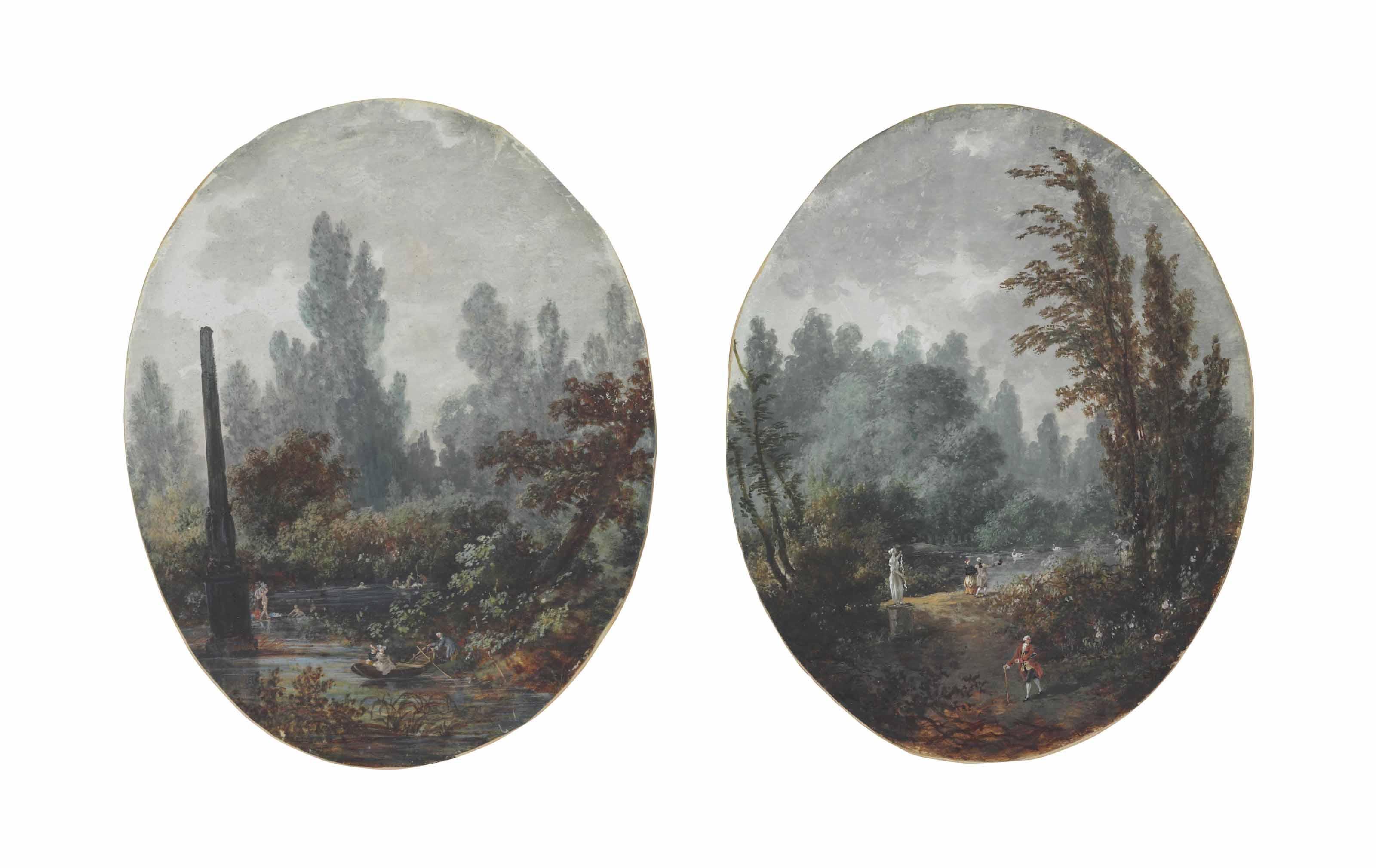 Louis-Gabriel Moreau - L\'Heure Du Bain; And Promenade Près D\'Un Parc