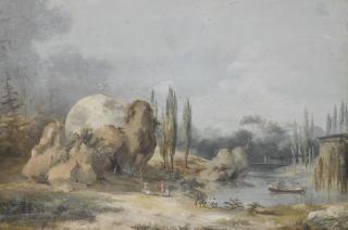 Louis-Gabriel Moreau - The Garden Of Pierre-Augustin Caron De Beaumarchais In Paris