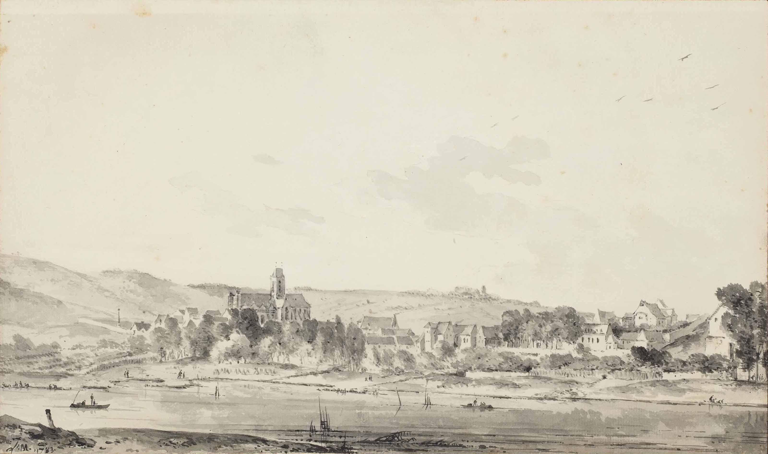 Louis-Gabriel Moreau - Vue De La Ville De Noyon-Sur-L\'Aisne