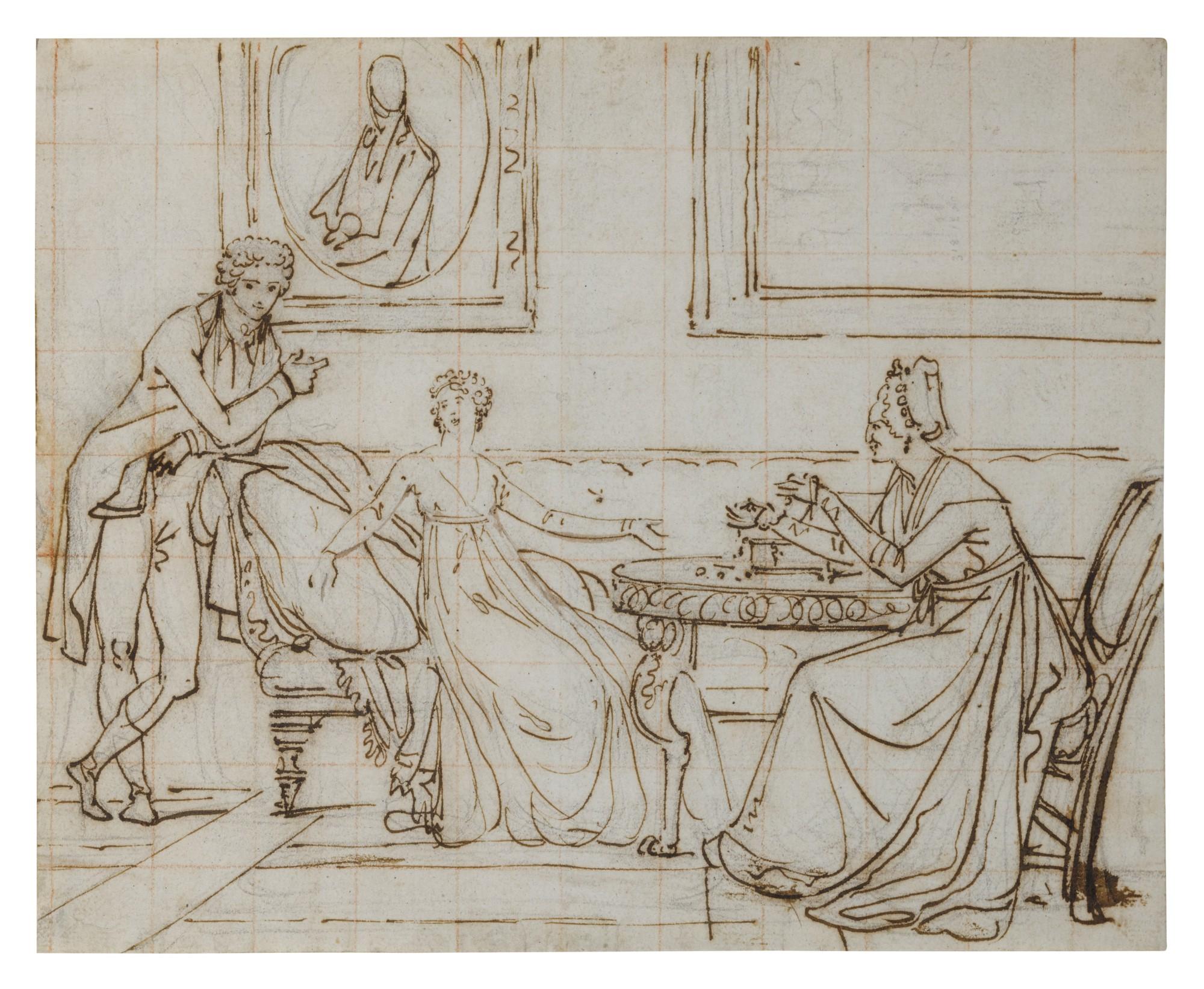 Louis Gauffier - Study for La Famille Salucci