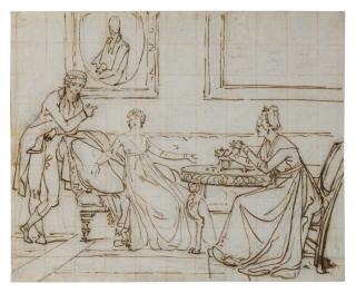 Louis Gauffier - Study for La Famille Salucci