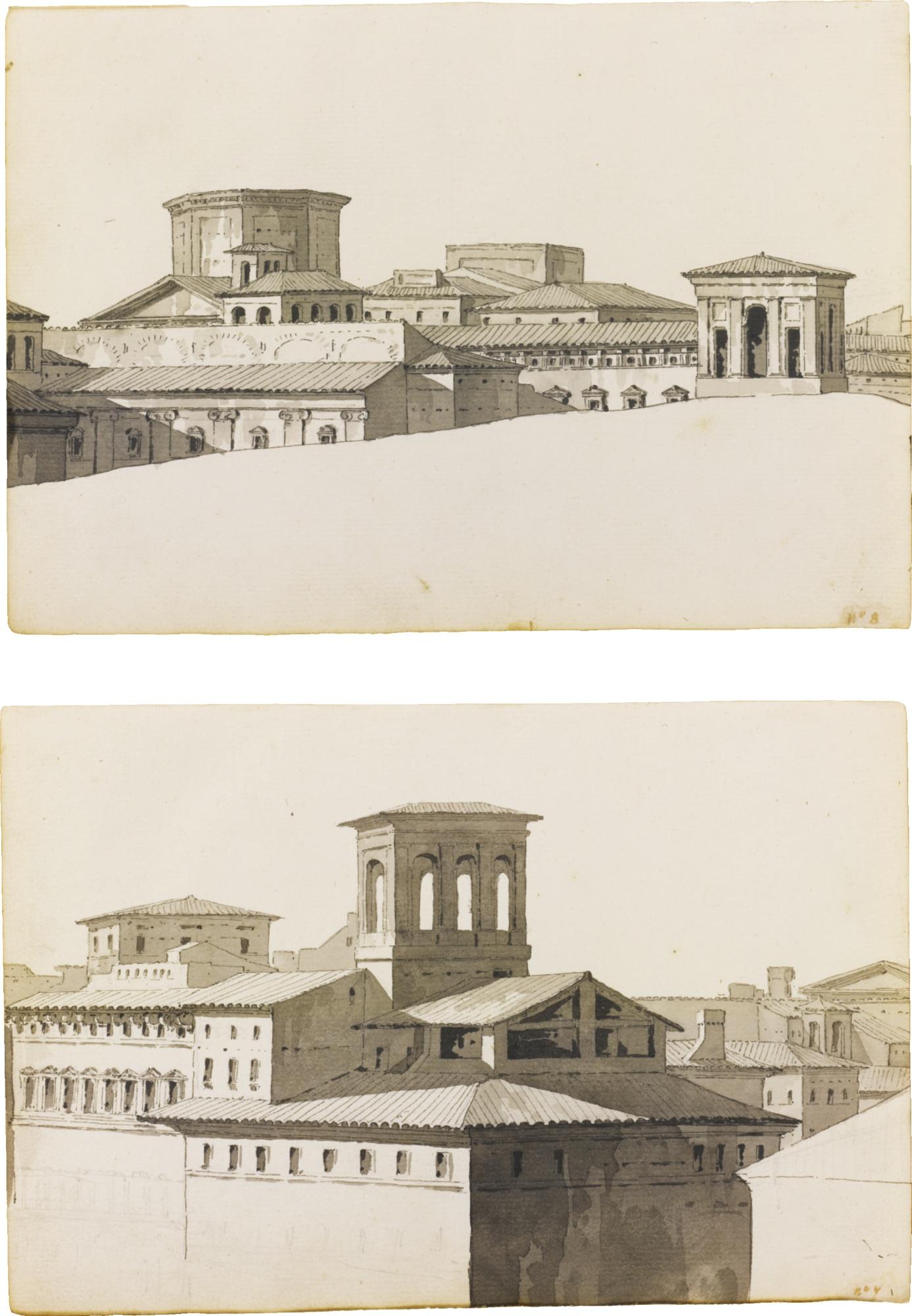 Louis Gauffier - Two Views Of Rome