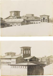 Louis Gauffier - Two Views Of Rome