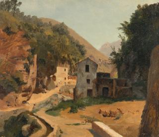 Louis Gurlitt - Dorfstraße in Italien