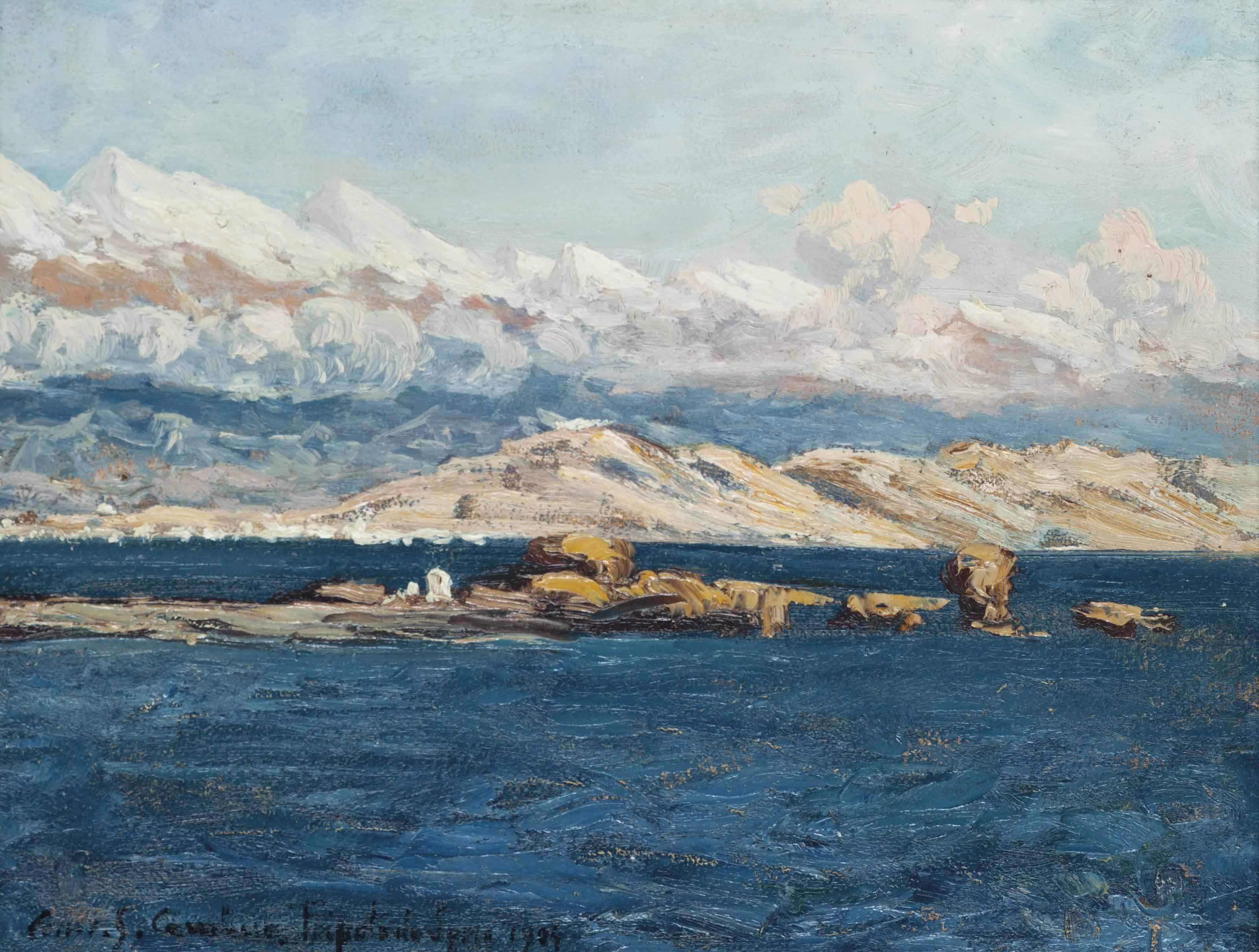 Louis Gustave Cambier - View Of Tripoli, Lebanon From The Mediterranean