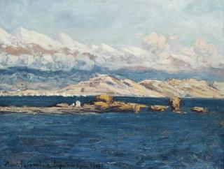 Louis Gustave Cambier - View Of Tripoli, Lebanon From The Mediterranean