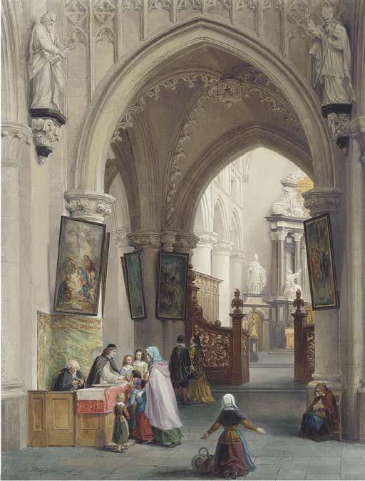 Louis Haghe, P.R.I. - The cardinal\'s blessing