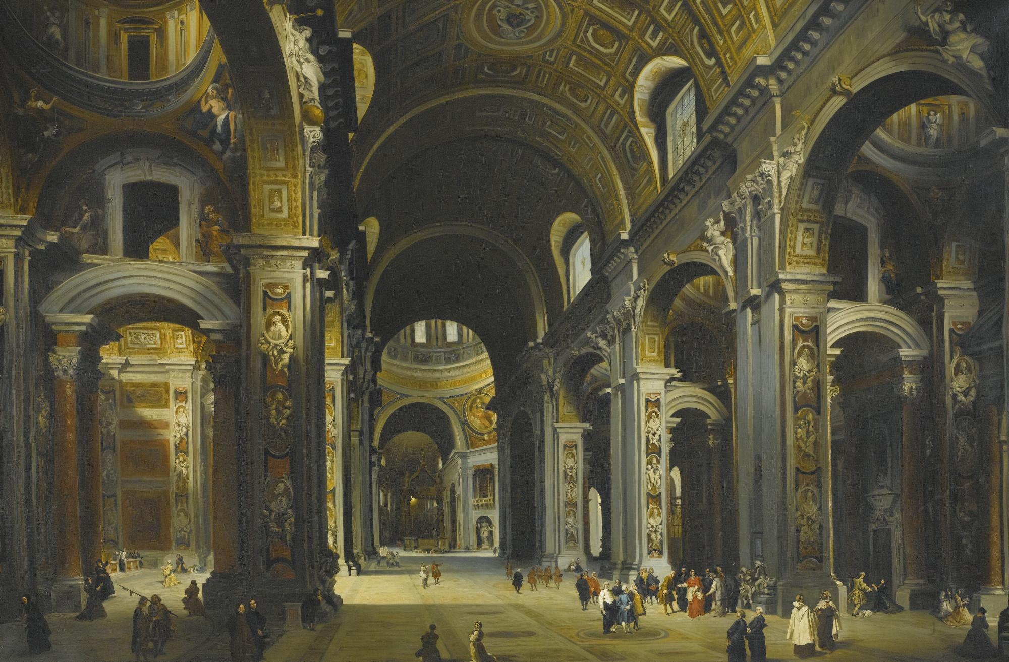 Louis Haghe - Interior Of St Peter\'S, Rome