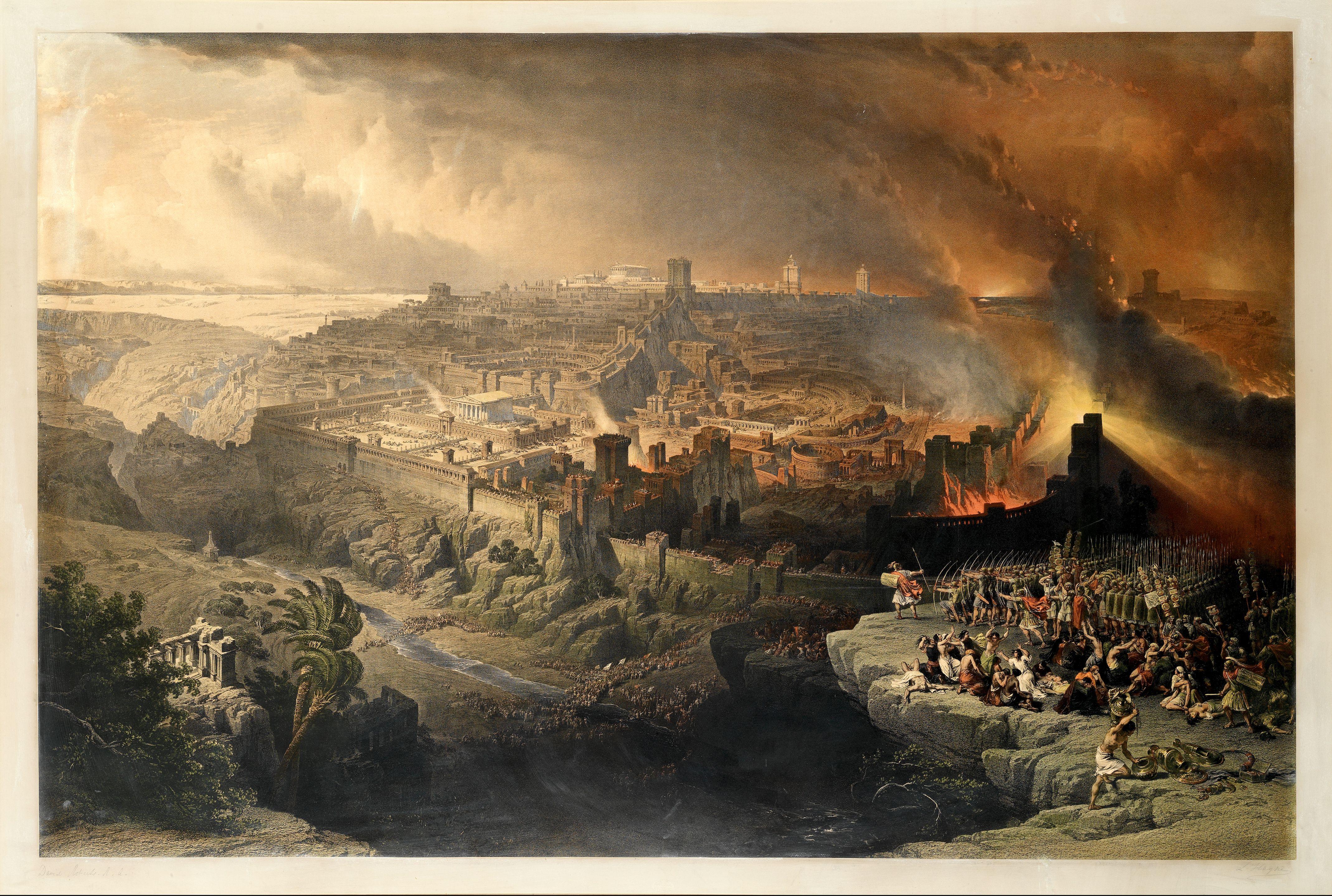 Louis Haghe - The Destruction of Jerusalem by the Romans, Under the Command of Titus, A.D. 70