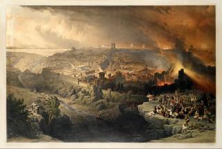 Louis Haghe - The Destruction of Jerusalem by the Romans, Under the Command of Titus, A.D. 70