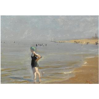 Louis Hartz - Dutch A Bather In The Surf