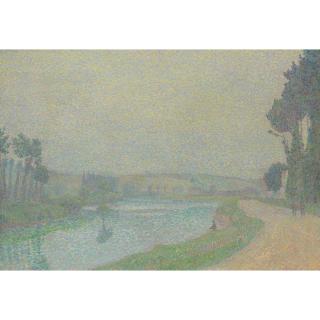 Louis Hayet - Bord De L\'Oise À L\'Aube, Pontoise