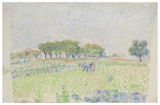 Louis Hayet - Les Sarcleurs