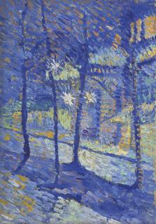 Louis Hayet - Paysage nocturne