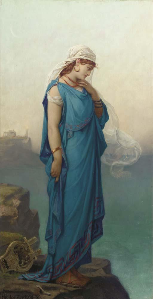 Louis Hector Leroux - The poetess Sappho in contemplation