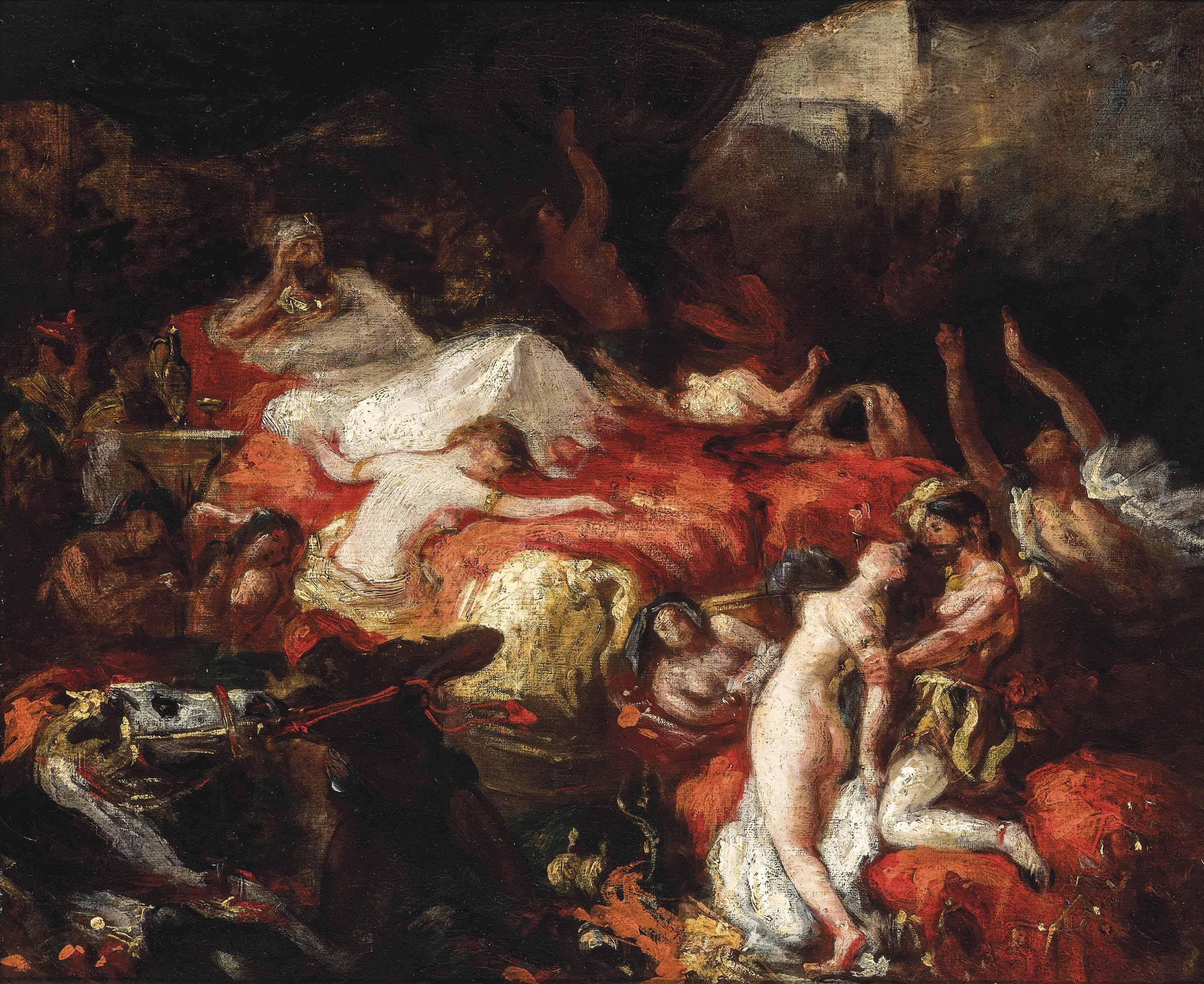 Louis Henri Hippolyte Poterlet - The Death of Sardanapalus (after Delacroix)