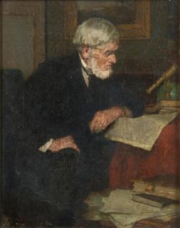 Louis Henry Charles Moeller - A Gentleman Reading the Paper
