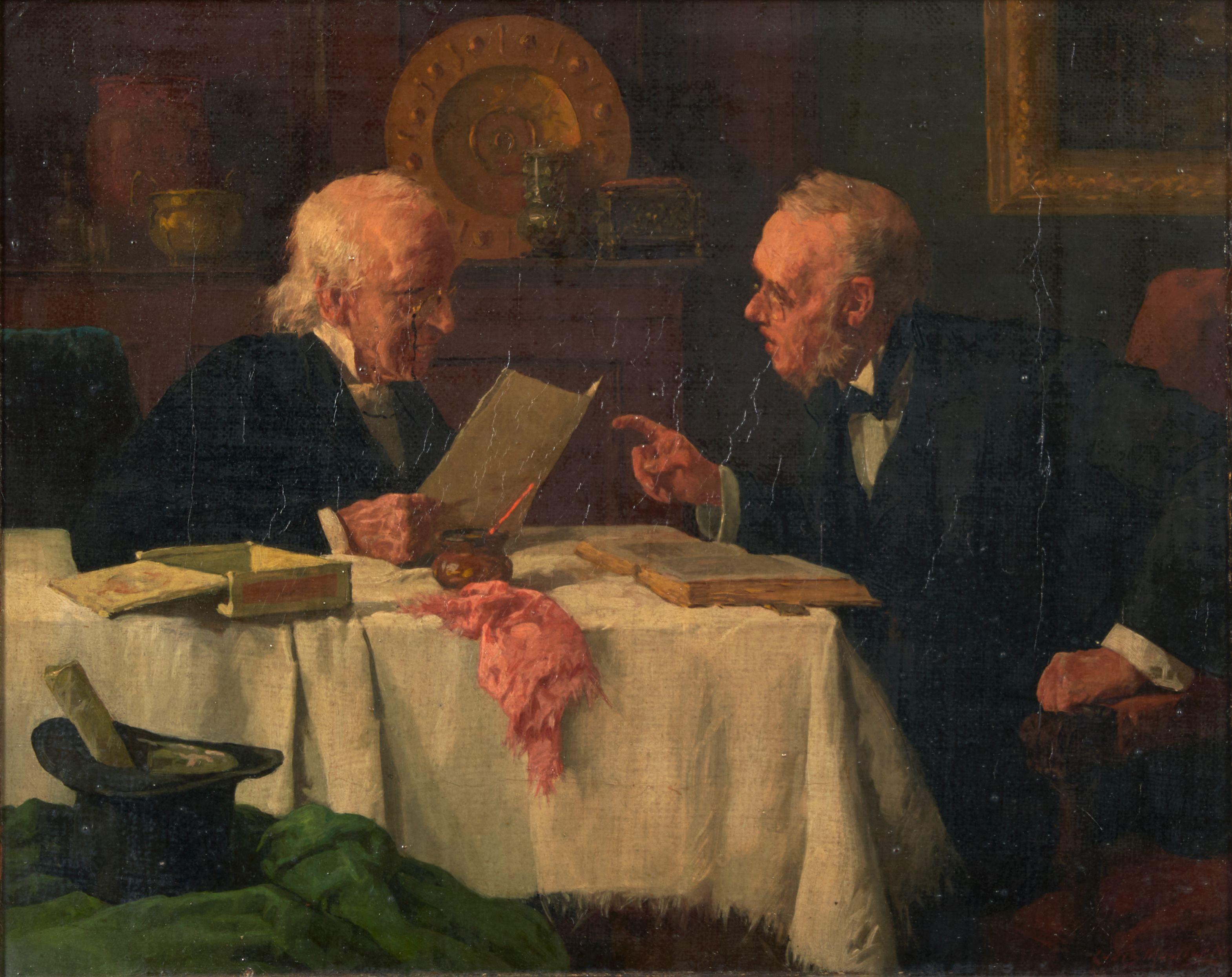 Louis Henry Charles Moeller - Gentlemen in Conversation