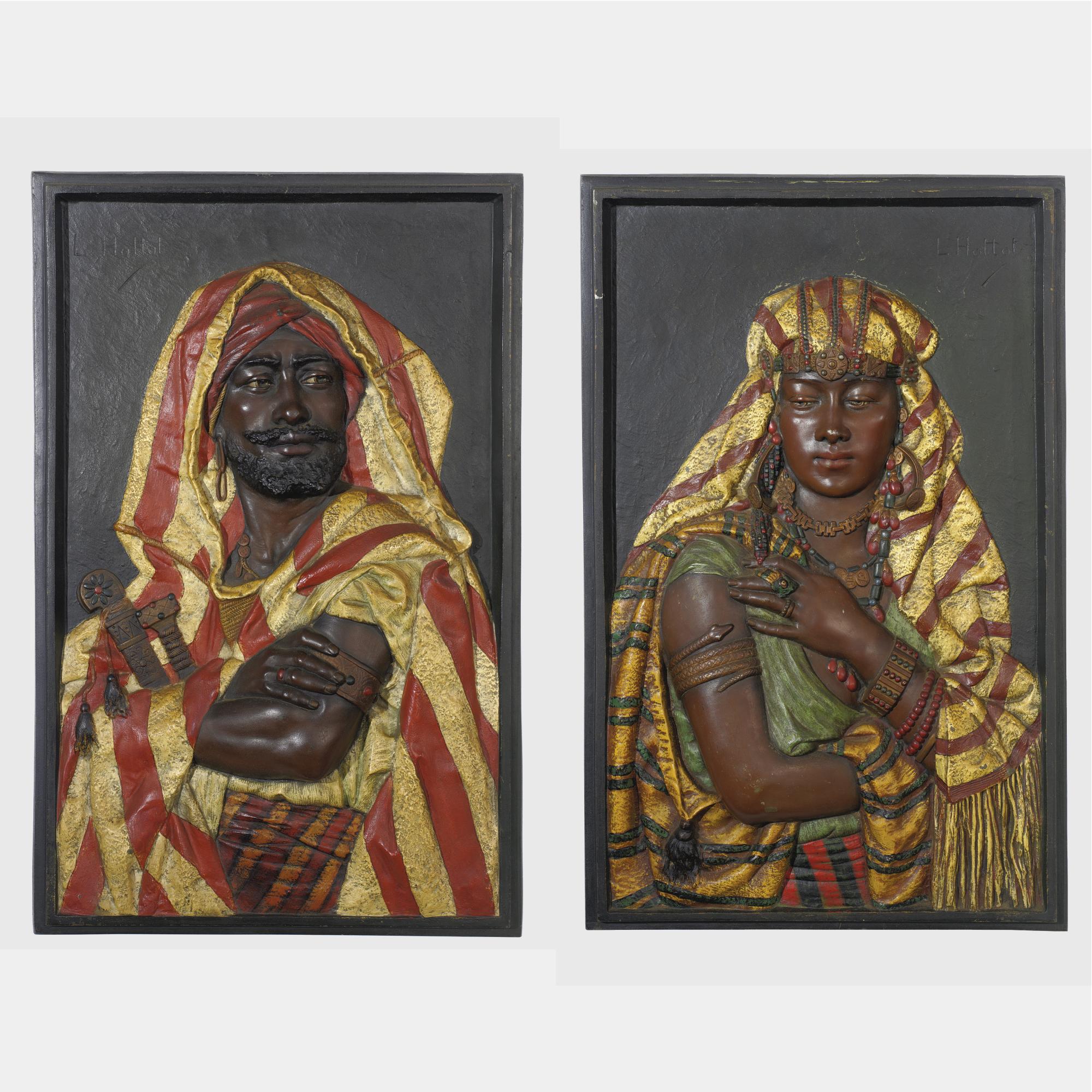 Louis Hottot - French Arab With Sword And Arab With Jewels: Two Works