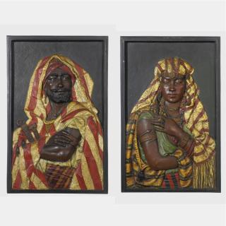 Louis Hottot - French Arab With Sword And Arab With Jewels: Two Works