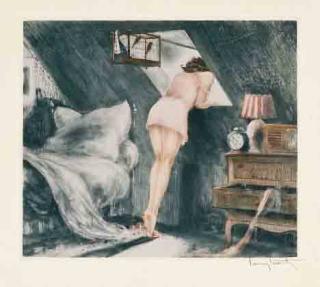 Louis Icart - \'ATTIC ROOM\' (SOUS LE TOIT), 1940