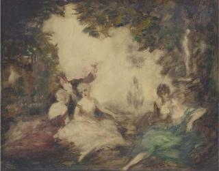 Louis Icart - Les élégantes sur l\'herbe