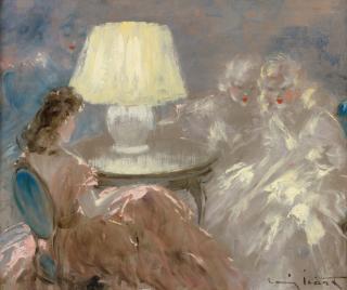Louis Icart - Sous La Lampe