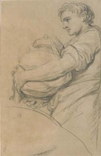 Louis II de Boullogne - Un Homme de Profil À Gauche, Tenant Un Vase