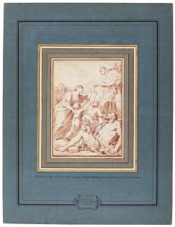 Louis-Jacques Durameau - Saint Charles Borromeo Giving Alms, After Mattia Preti